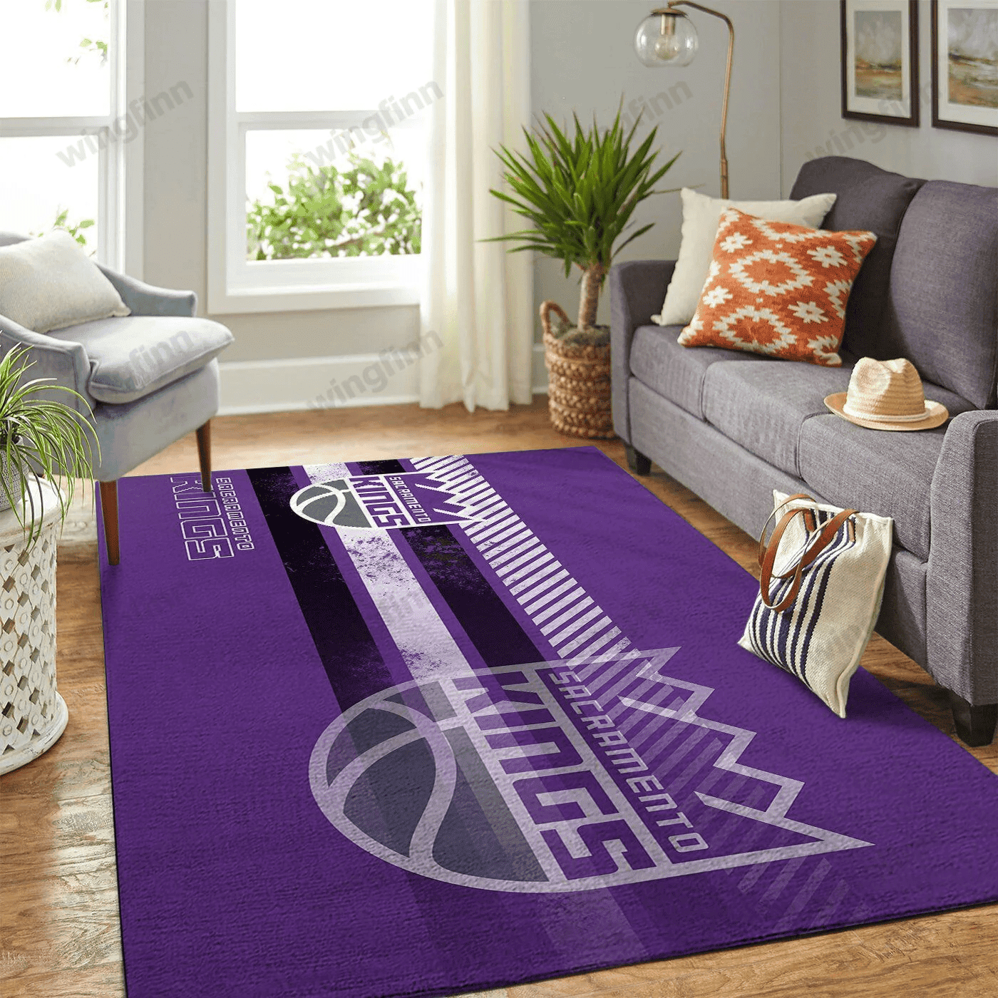 Sacramento Kings Rectangle Area Rug – Full Print Carpet For Living Room & Bedroom Home Decor