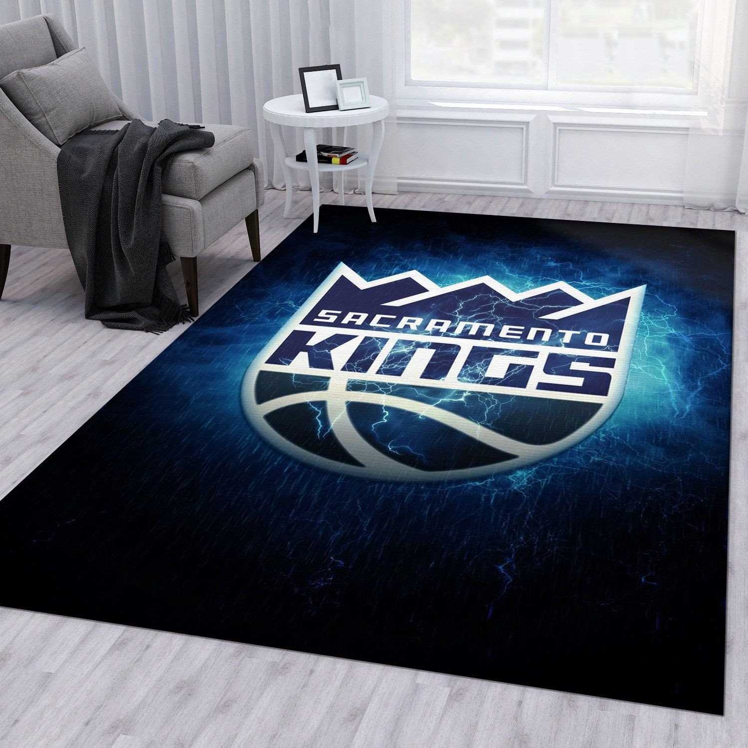 Sacramento Kings Rectangle Area Rug – Full Print Carpet For Living Room & Bedroom Home Decor