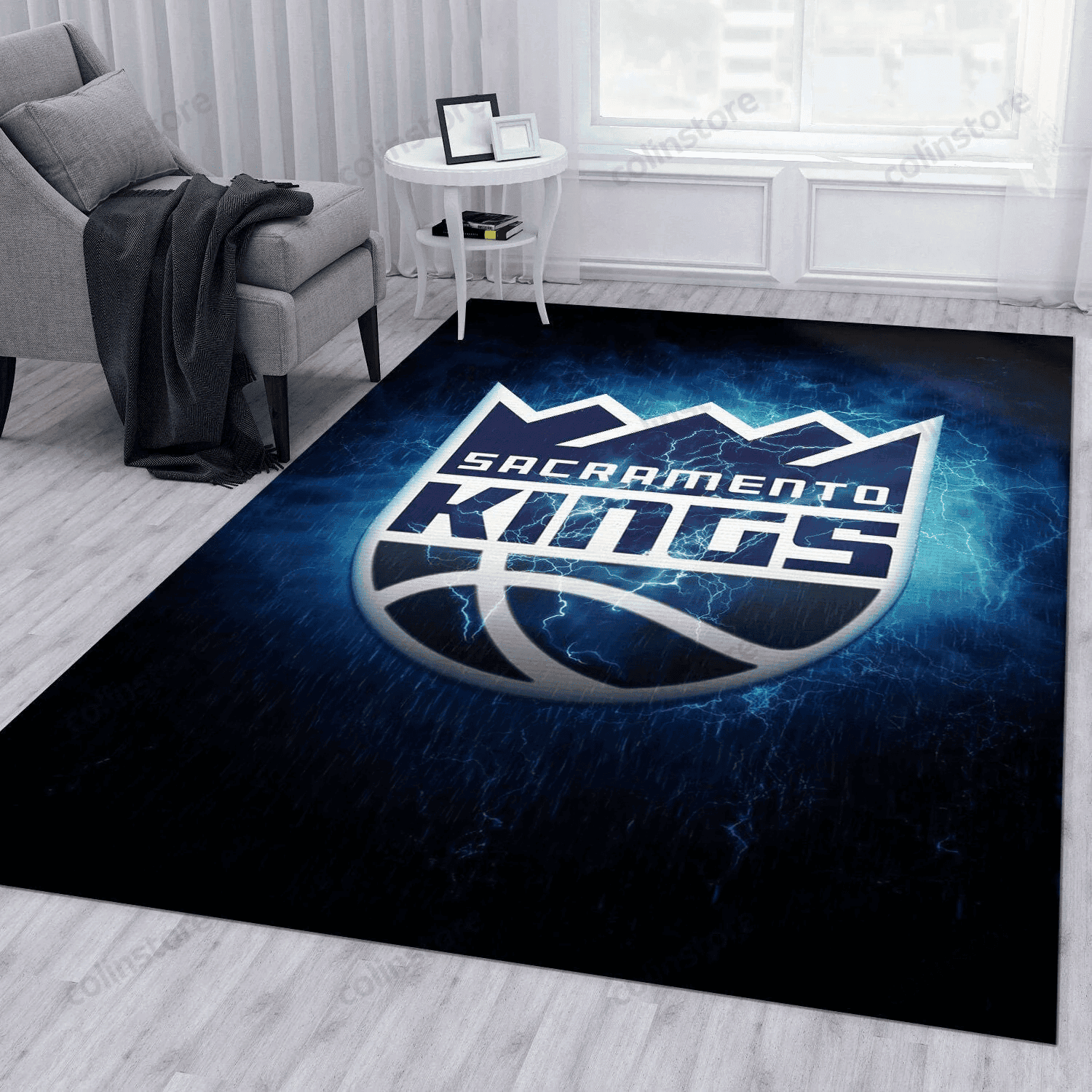 Sacramento Kings Rectangle Area Rug – Full Print Carpet For Living Room & Bedroom Home Decor
