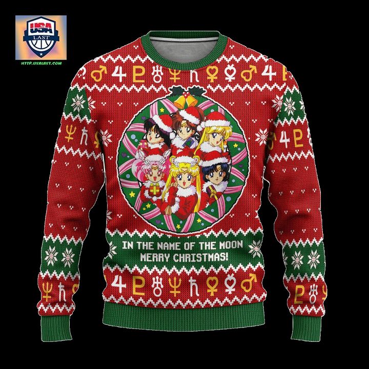 Sailor Guardians Anime Ugly Christmas Sweater Sailor Moon Xmas Gift