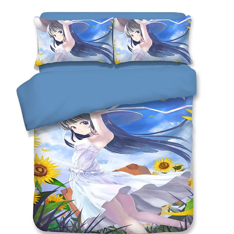 Sailor Moon Duvet Cover Quilt Cover Pillowcase Bedding Set Bed Linen Home Bedroom Decor
