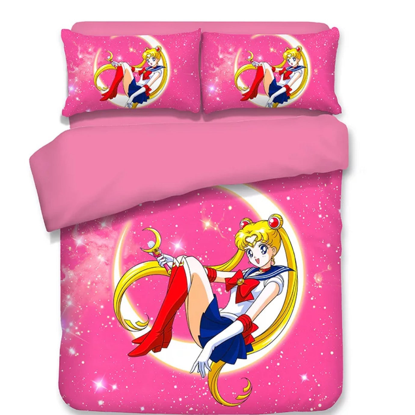 Sailor Moon Duvet Cover Quilt Cover Pillowcase Bedding Set Bed Linen Home Bedroom Decor