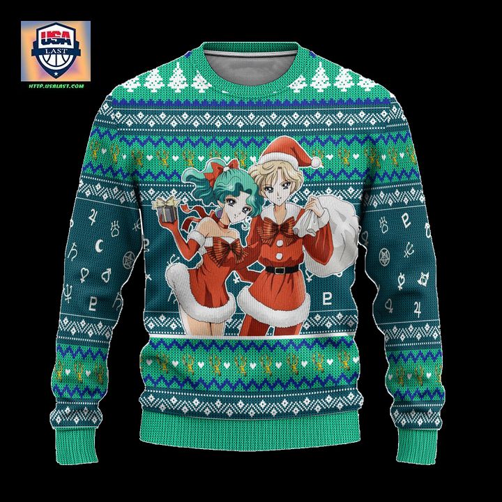 Sailor Neptune Ugly Christmas Sweater Sailor Moon Anime Xmas Gift