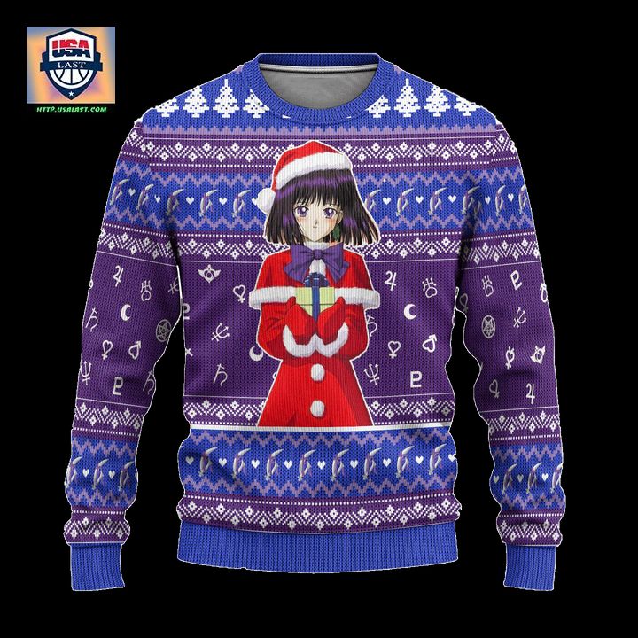 Sailor Saturn Ugly Christmas Sweater Sailor Moon Anime Xmas Gift