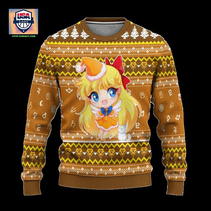 Sailor Venus Ugly Christmas Sweater Sailor Moon Anime Xmas Gift