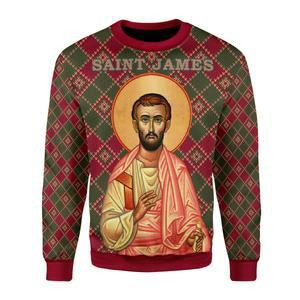 Saint James The Less Ugly Christmas Sweater, Perfect Holiday Gift