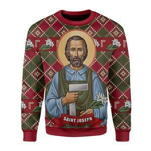 Saint Joseph Ugly Christmas Sweater, Perfect Holiday Gift