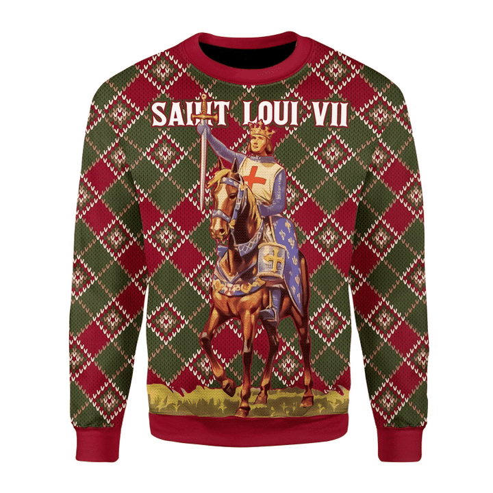 Saint Loui VII Ugly Christmas Sweater, Perfect Holiday Gift