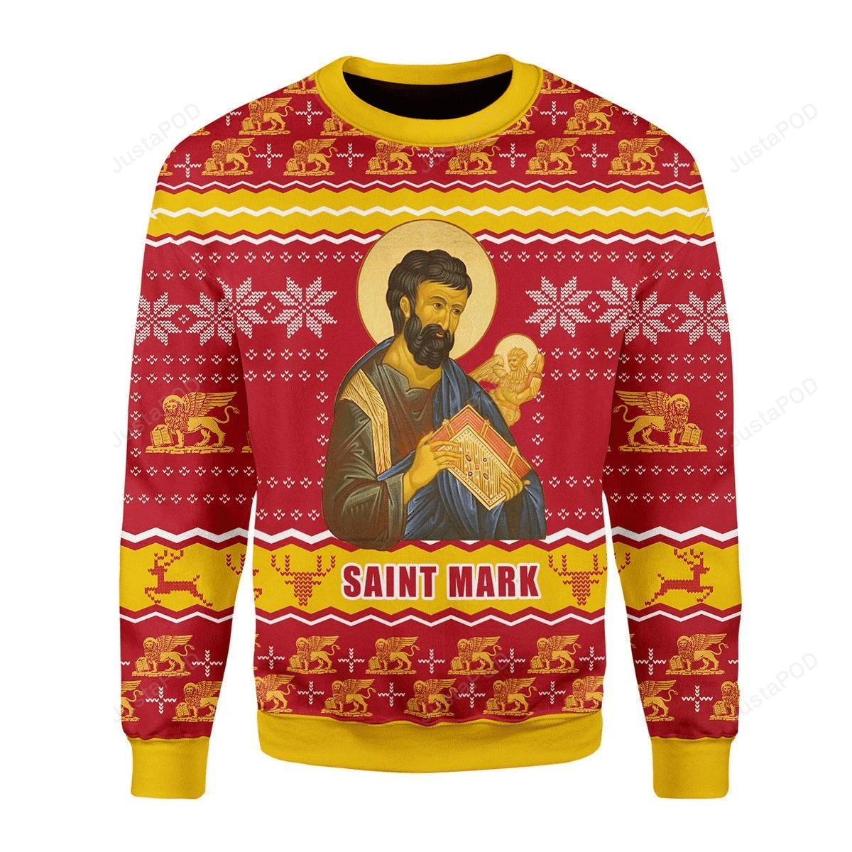 Saint Mark The Evangelist Ugly Christmas Sweater, Perfect Holiday Gift