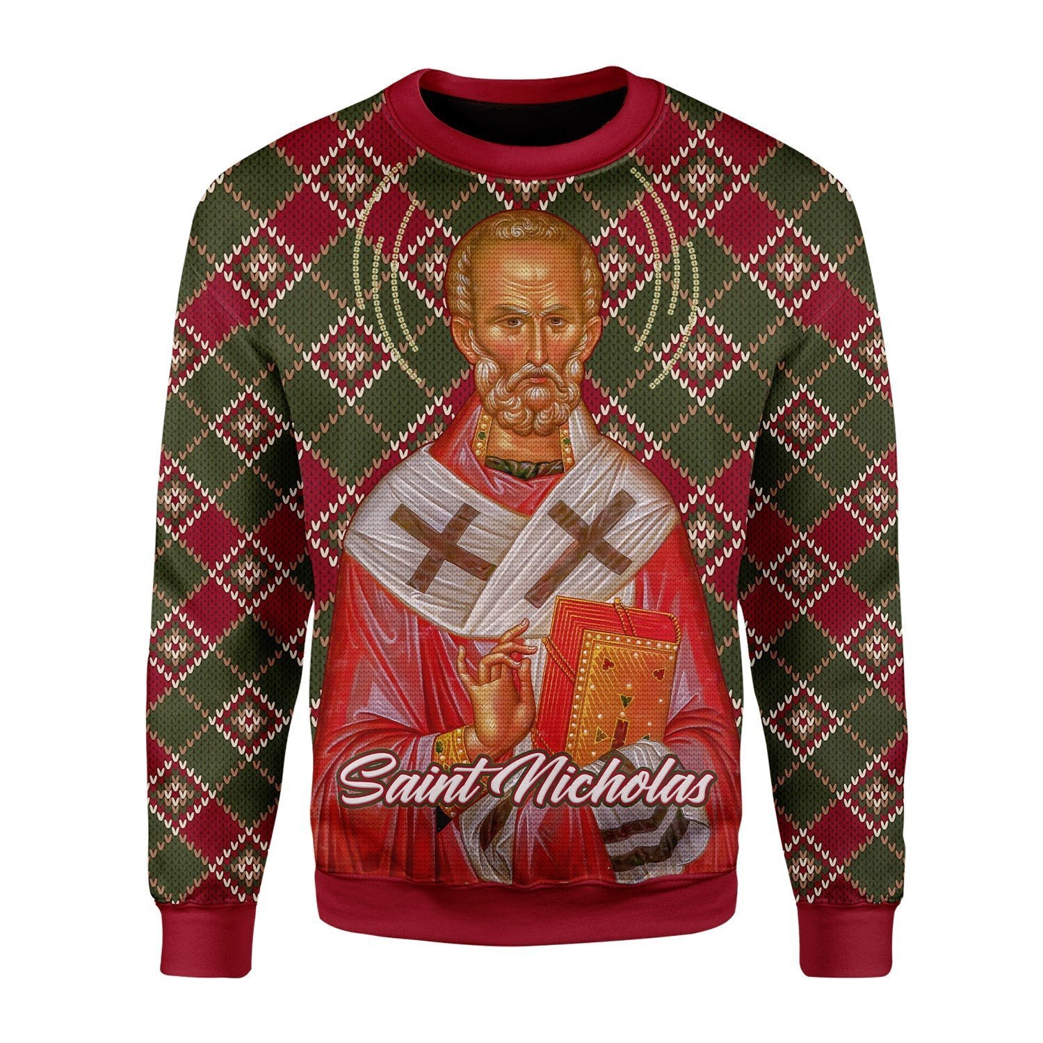 Saint Nicholas Ugly Christmas Sweater, Perfect Holiday Gift