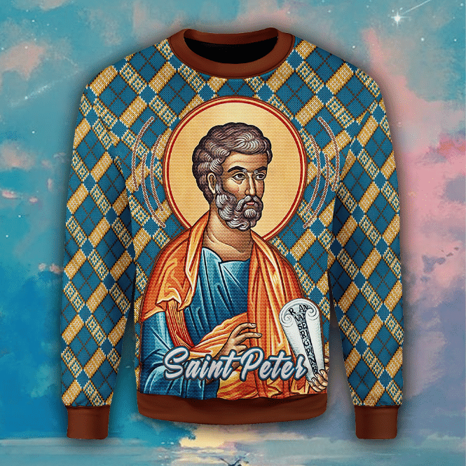 Saint Peter Ugly Christmas Sweater, Perfect Holiday Gift