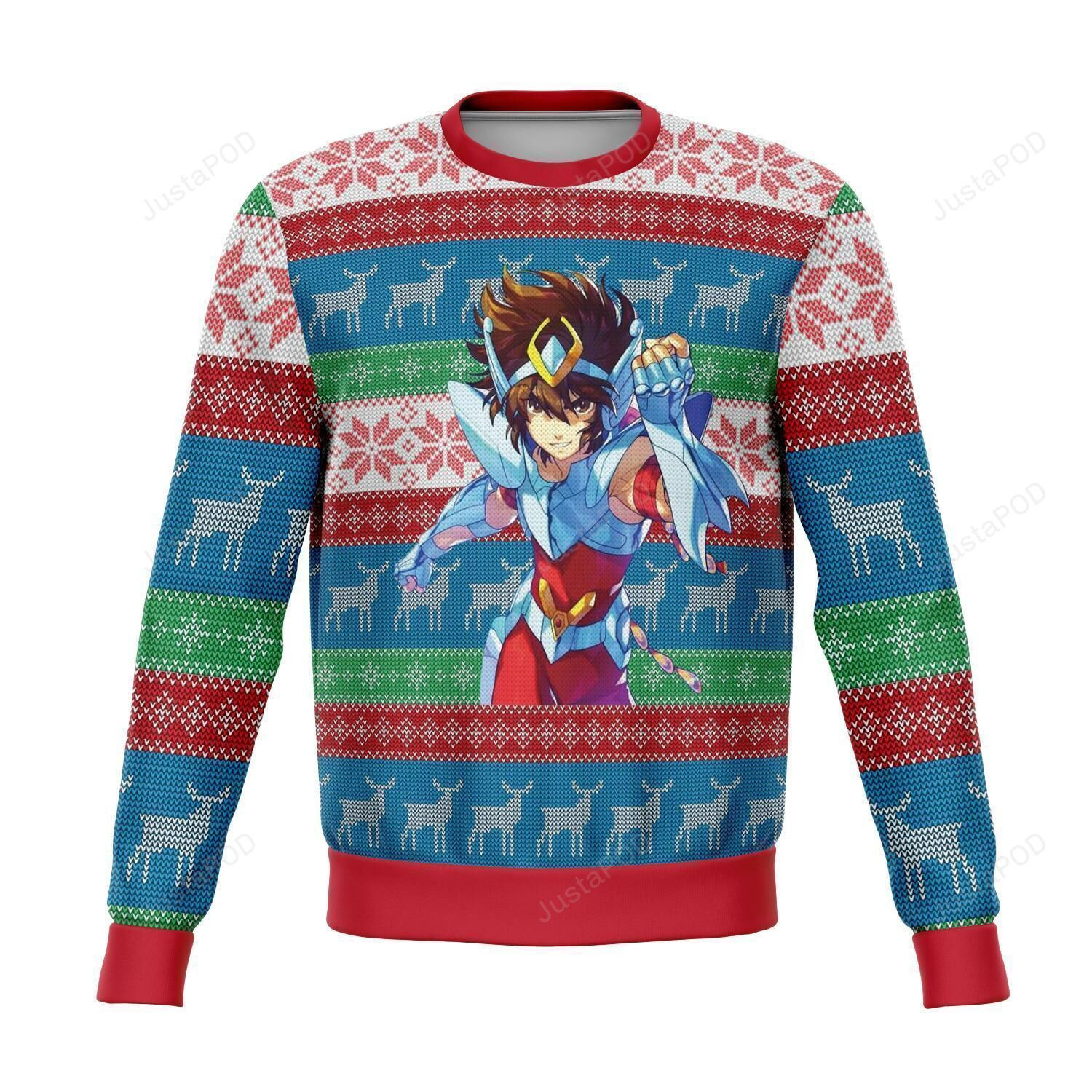 Saint Seiya Ugly Christmas Sweater, Perfect Holiday Gift