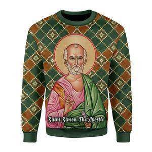 Saint Simon The Zealot Ugly Christmas Sweater, Perfect Holiday Gift