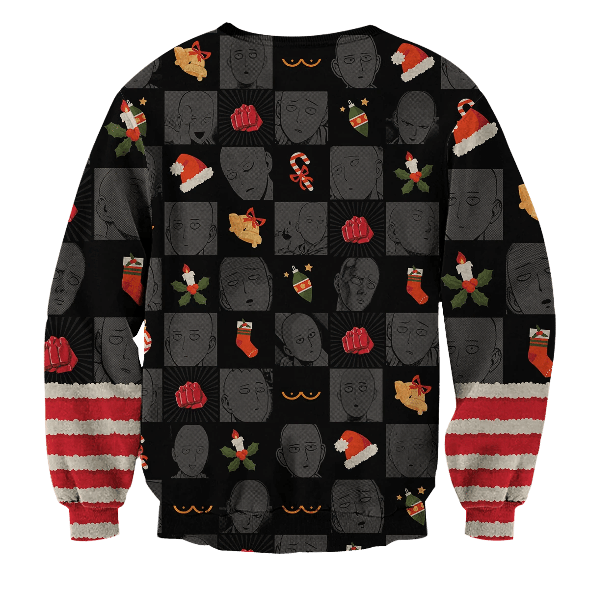 Saitamas Face Ugly Christmas Sweater - Image 3