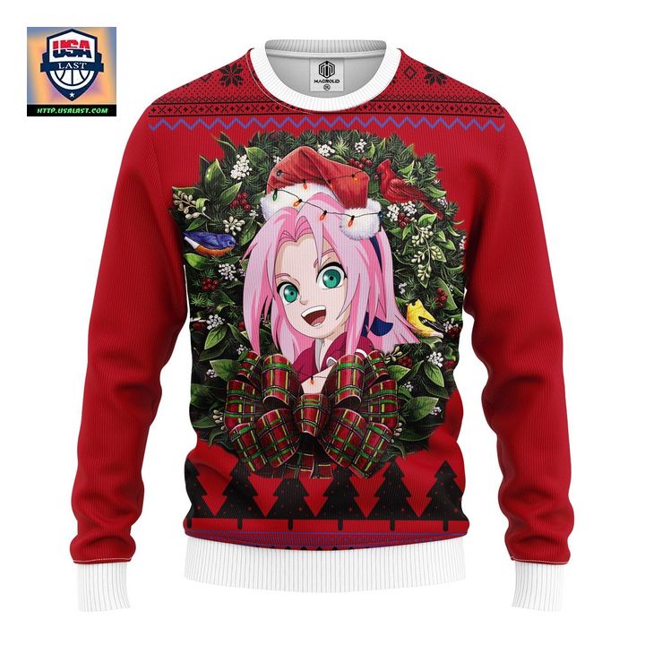 Sakura Naruto Noel Mc Ugly Christmas Sweater Thanksgiving Gift