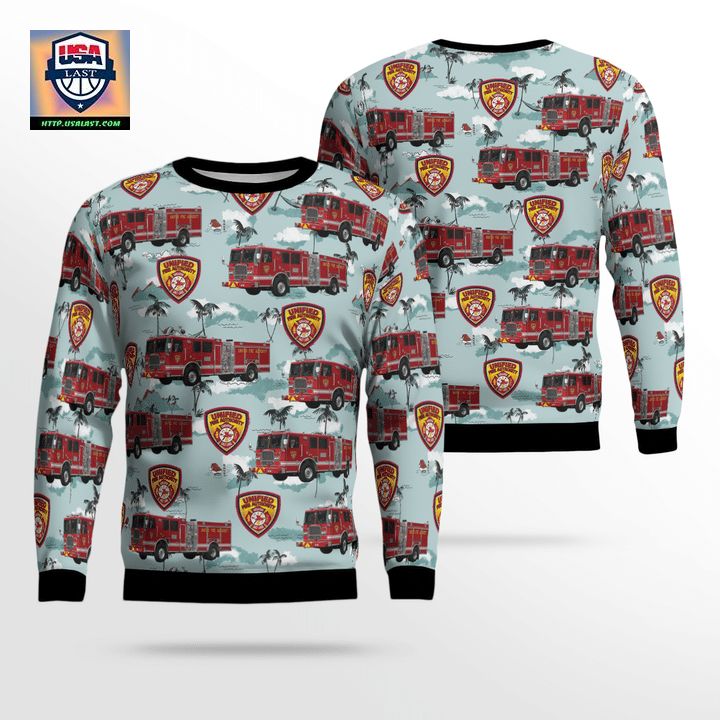 Salt Lake County Utah Unified Fire Authority Christmas Sweater 3D