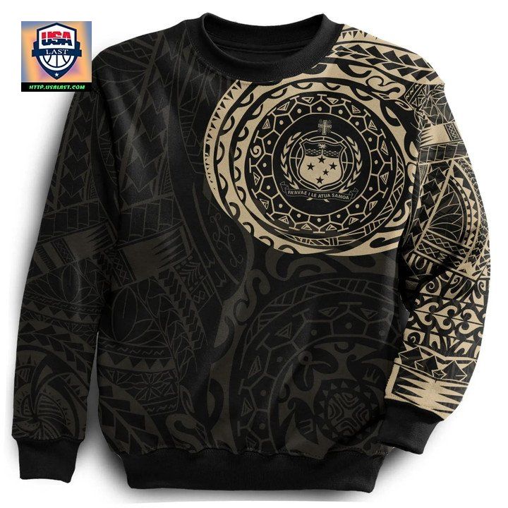 Samoa In My Heart Polynesian Sweater Knitted Long-Sleeved Sweater 