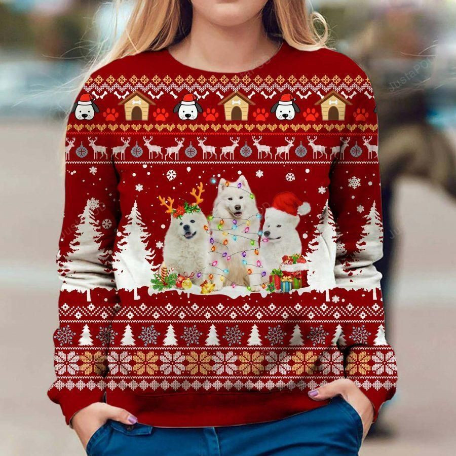 Samoyed Ugly Christmas Sweater, Perfect Holiday Gift