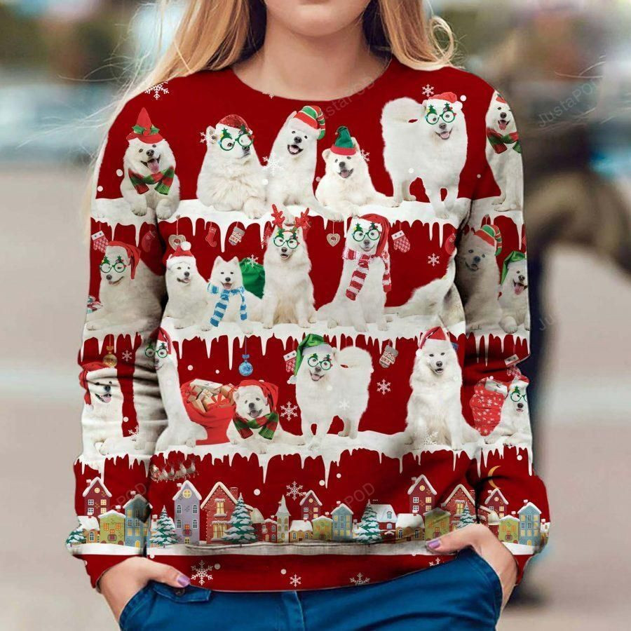 Samoyed Ugly Christmas Sweater, Perfect Holiday Gift