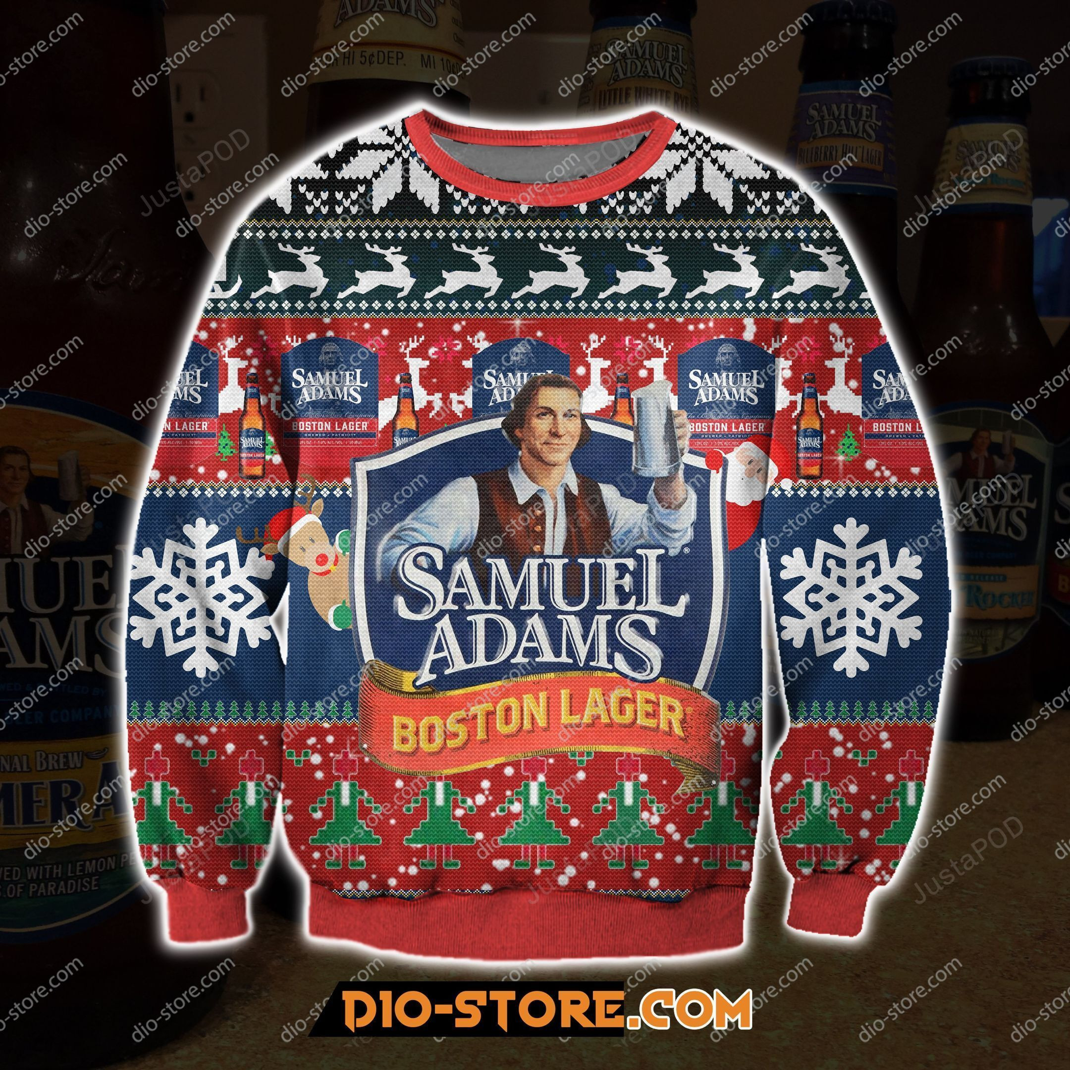 Samuel Adams Knitting Pattern Ugly Christmas Sweater, Perfect Holiday Gift