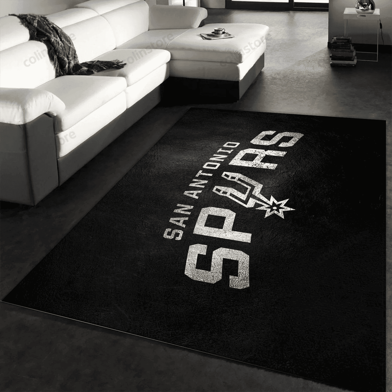 San Antonio Spurs 3D Rectangle Area Rug – Full Print Carpet For Living Room & Bedroom Home Decor