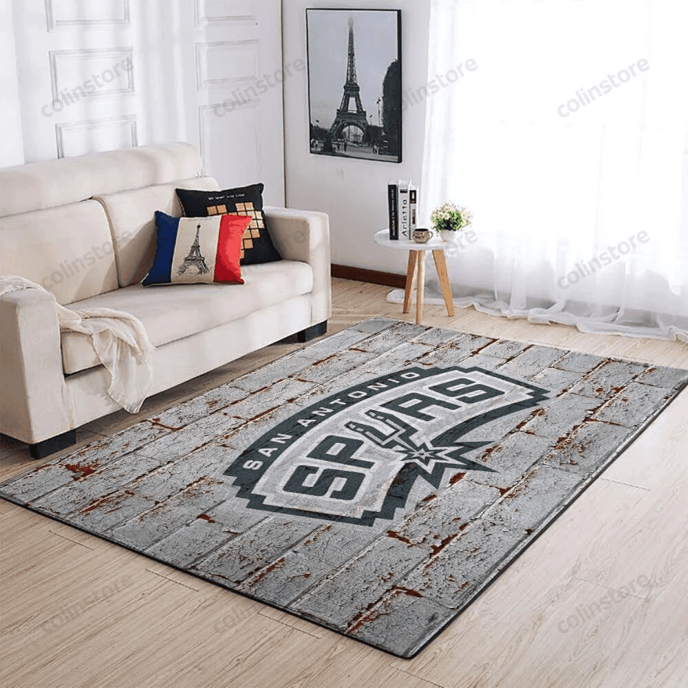 San Antonio Spurs 3D Rectangle Area Rug – Full Print Carpet For Living Room & Bedroom Home Decor