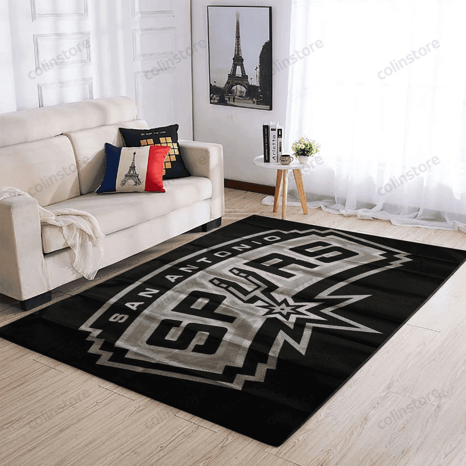 San Antonio Spurs 3D Rectangle Area Rug – Full Print Carpet For Living Room & Bedroom Home Decor