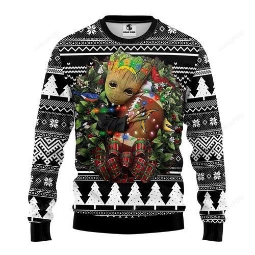 San Diego Chargers Groot Hug Ugly Christmas Sweater,