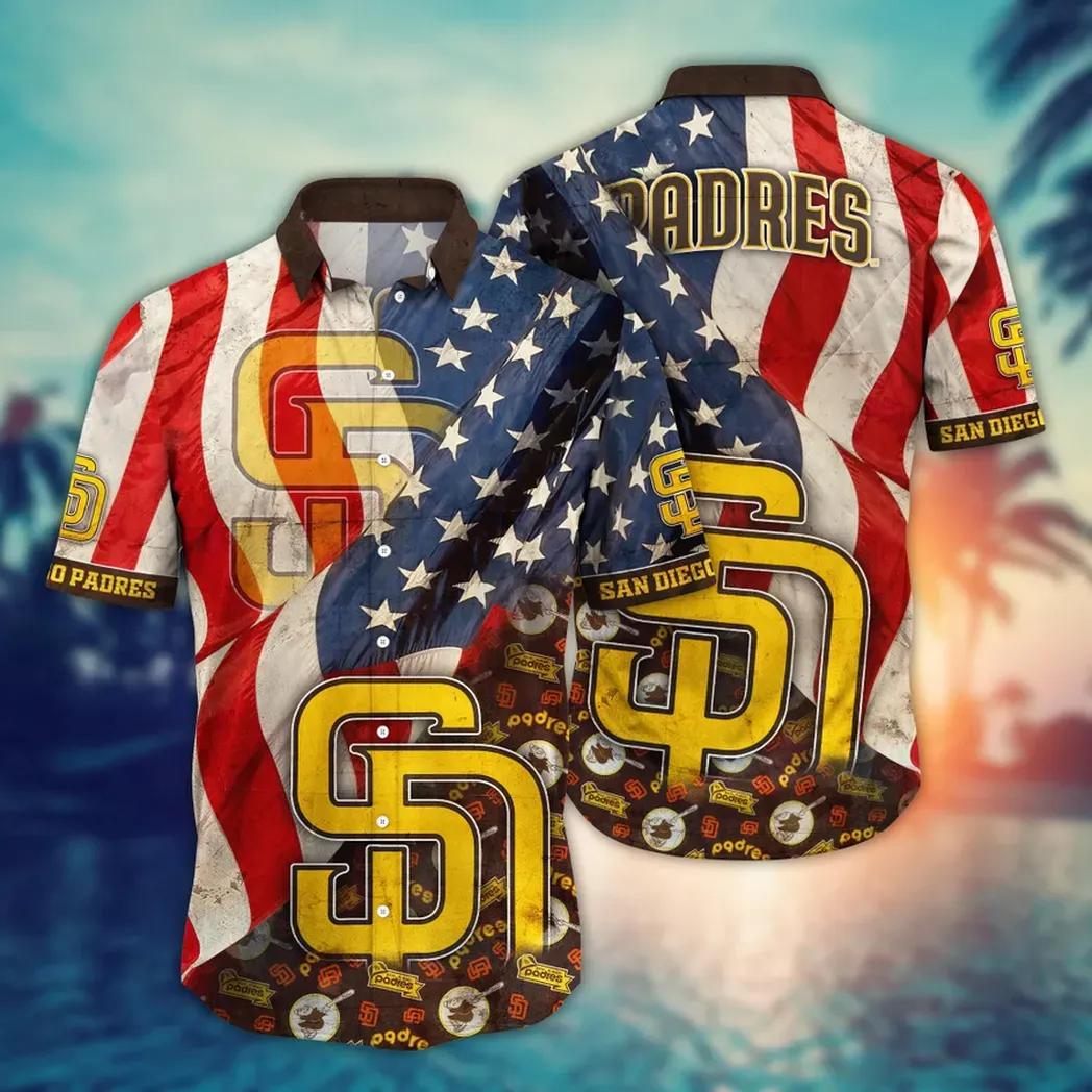 San Diego Padres Patriotic Pride Aloha Hawaiian Shirt for Men & Women
