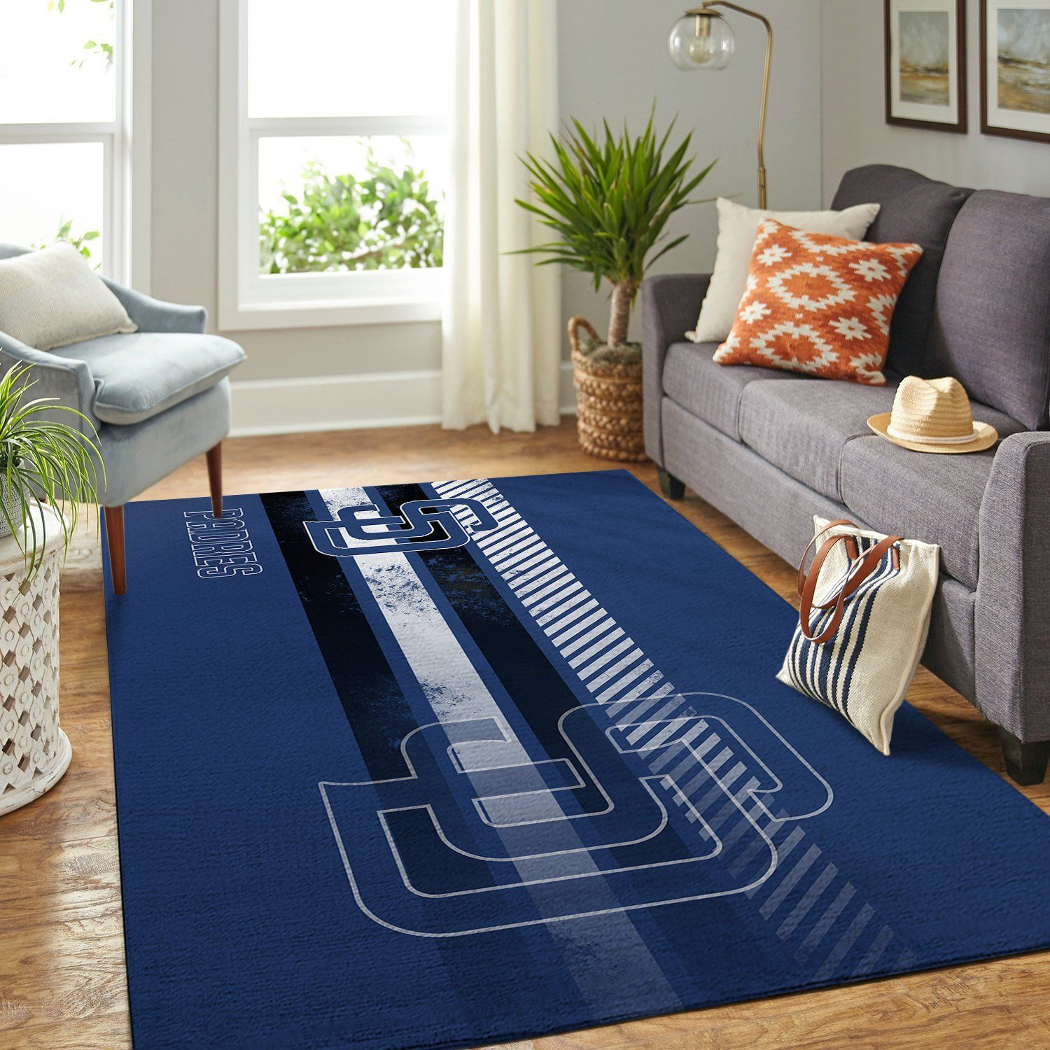 San Diego Padres Team Logo Nice Gift Rectangle Area Rug – Full Print Carpet For Living Room & Bedroom Home Decor
