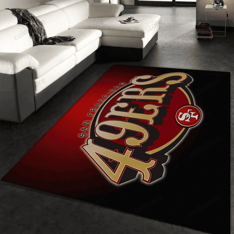 San Francisco 49ers 33 3D Rectangle Area Rug – Full Print Carpet For Living Room & Bedroom Home Decor