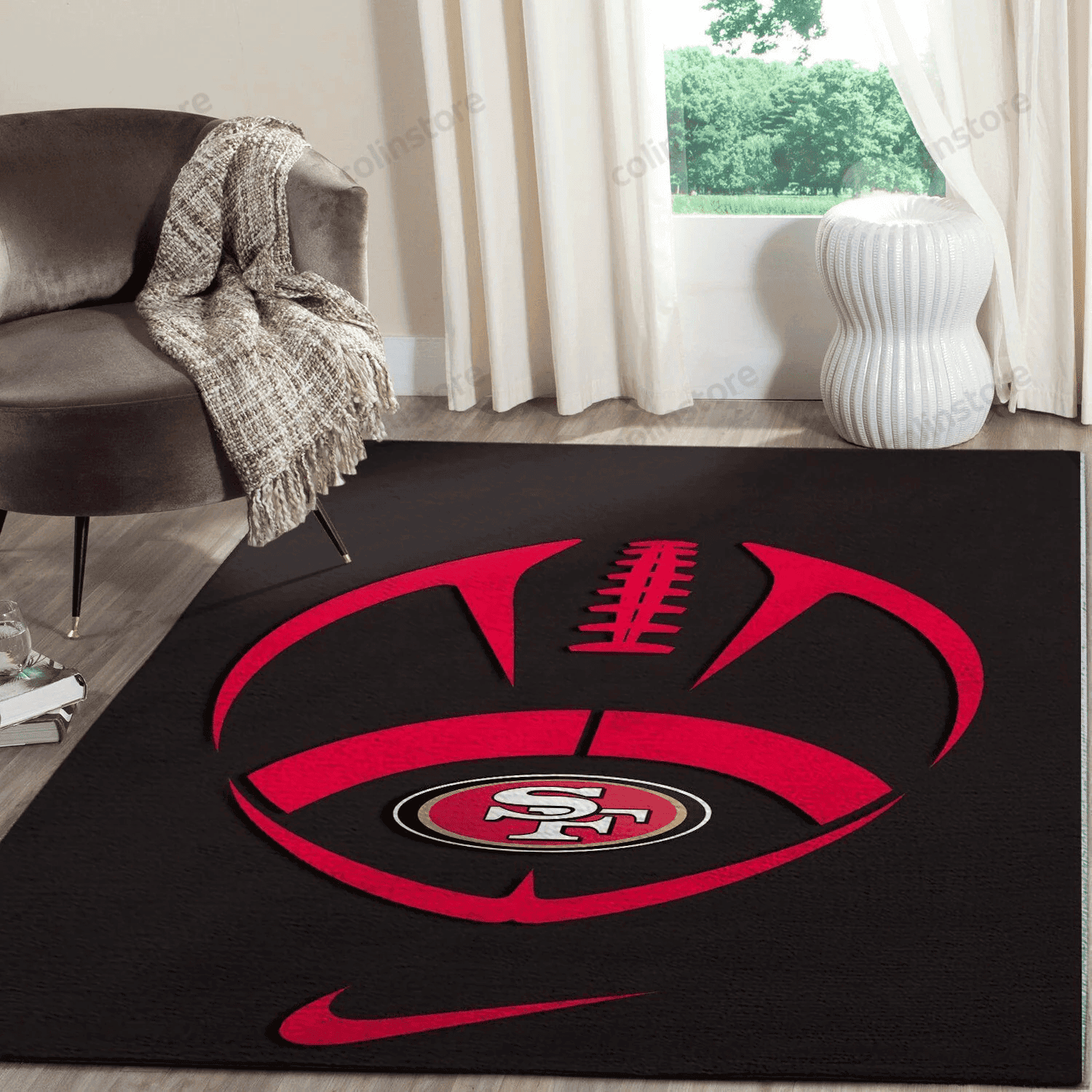 San Francisco 49ers 3D Rectangle Area Rug – Full Print Carpet For Living Room & Bedroom Home Decor