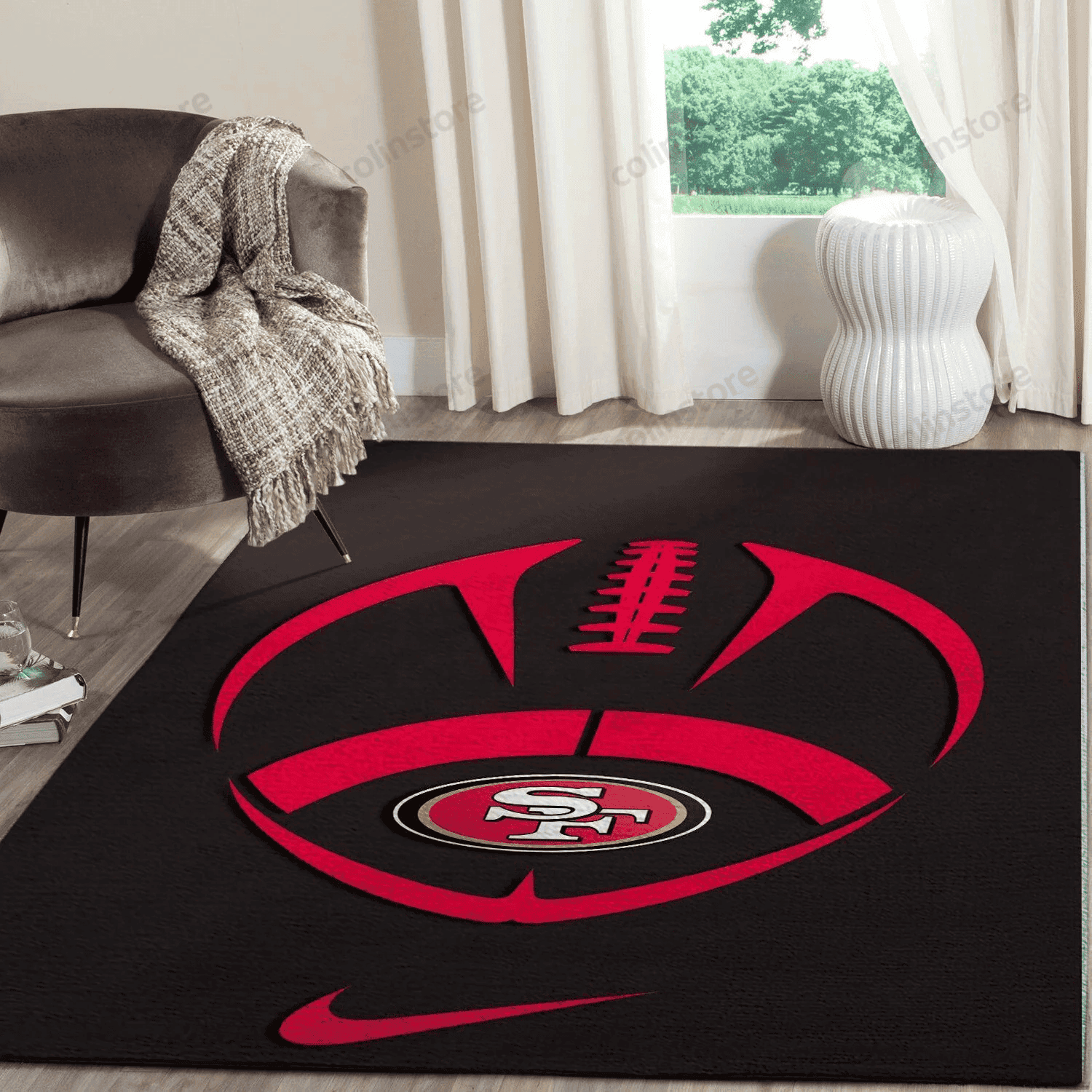San Francisco 49ers 3D Rectangle Area Rug – Full Print Carpet For Living Room & Bedroom Home Decor