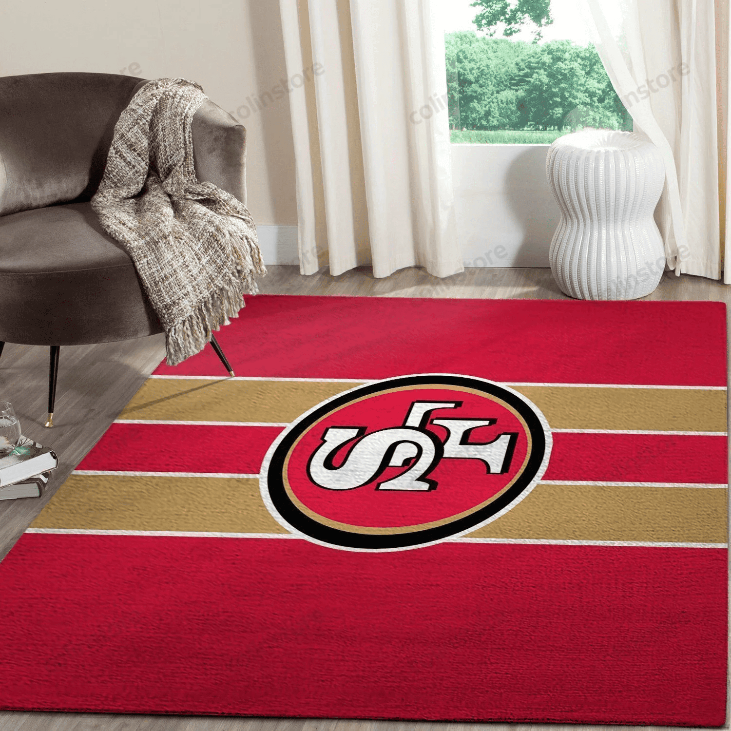San Francisco 49ers 3D Rectangle Area Rug – Full Print Carpet For Living Room & Bedroom Home Decor