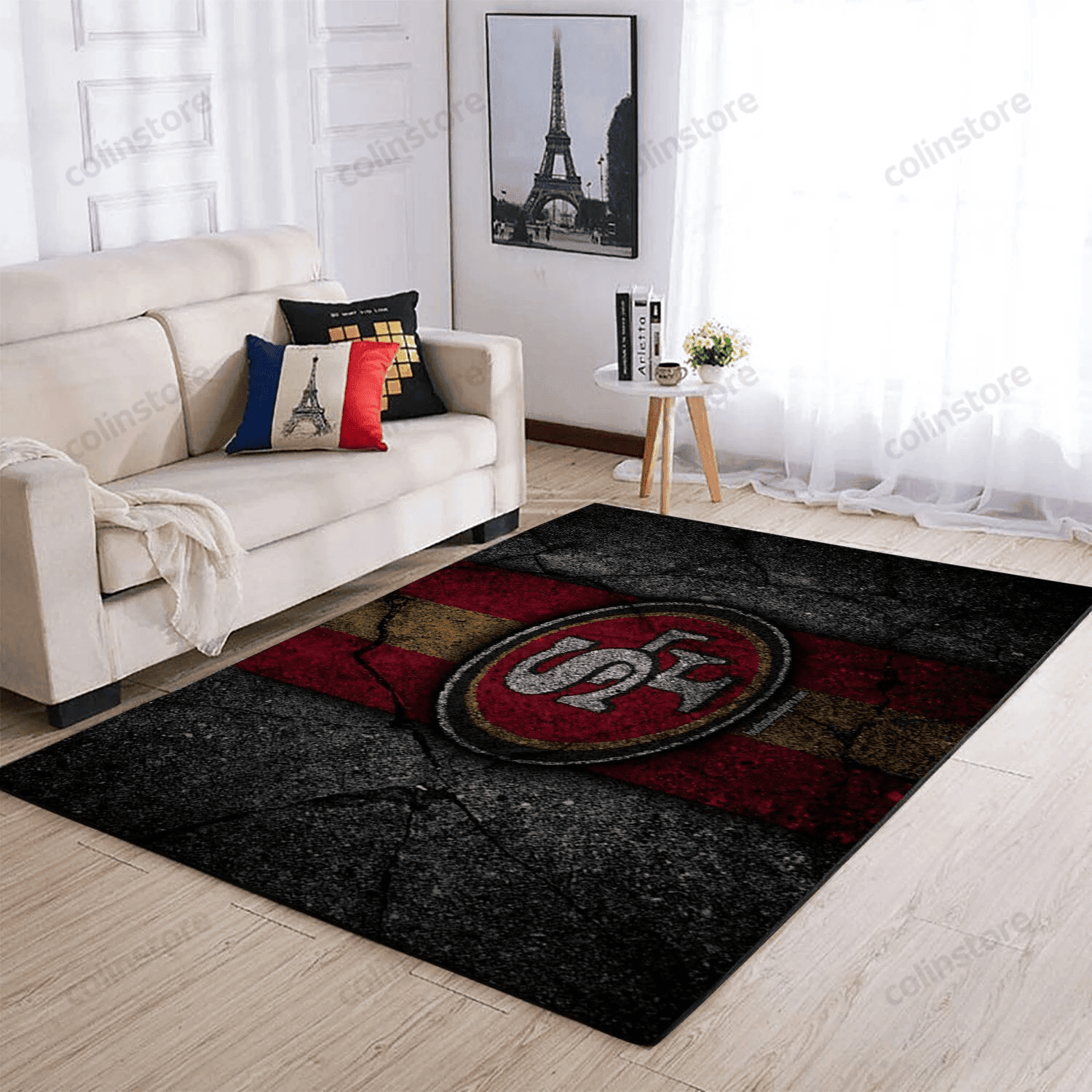 San Francisco 49ers 3D Rectangle Area Rug – Full Print Carpet For Living Room & Bedroom Home Decor