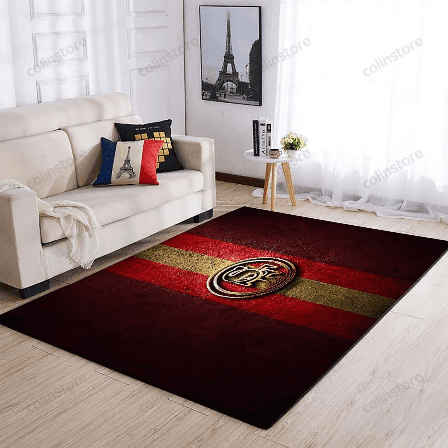 San Francisco 49ers 3D Rectangle Area Rug – Full Print Carpet For Living Room & Bedroom Home Decor