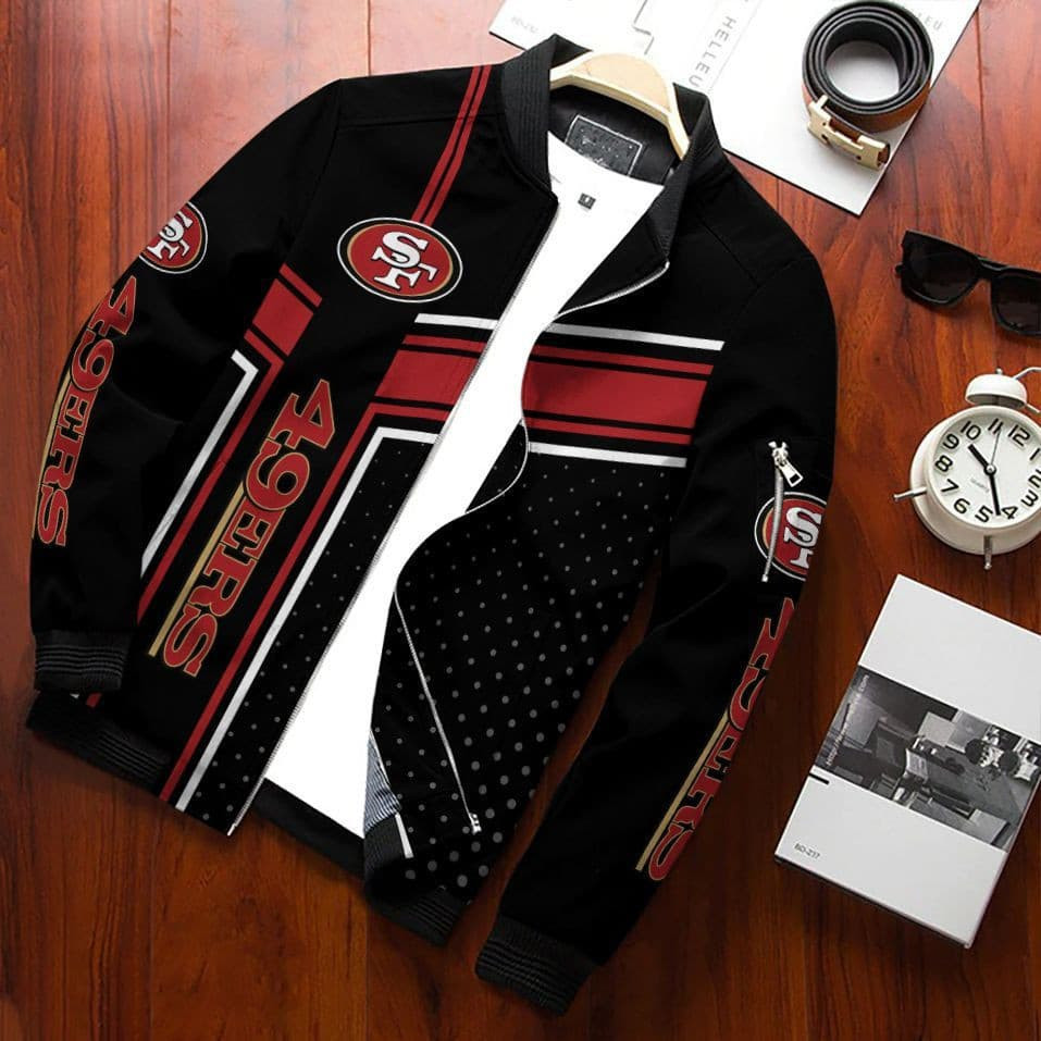San Francisco 49ERS Bomber Jacket | NFL Team Jacket for Men & Women | Football Fan Gift