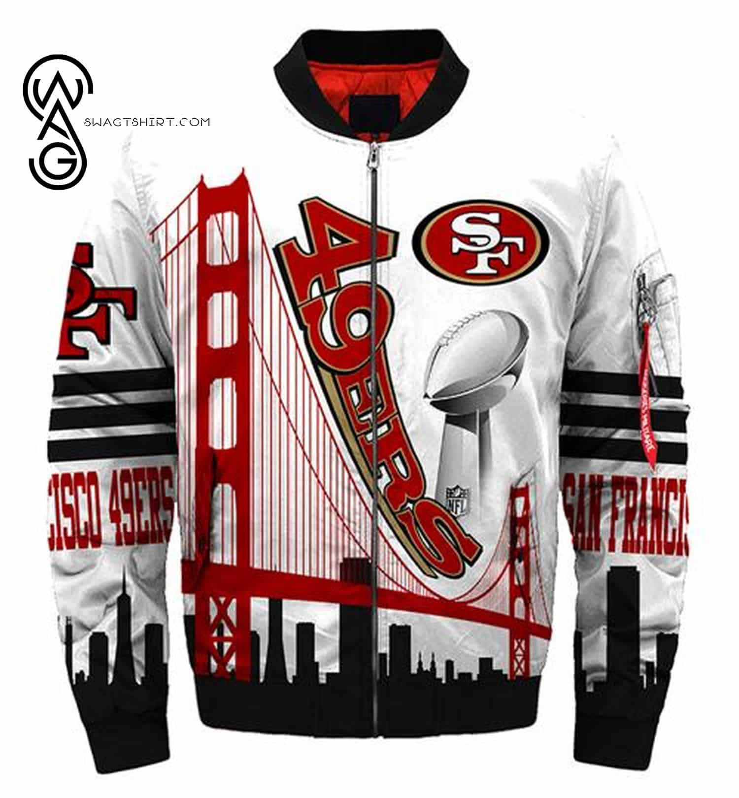 San Francisco 49ERS Bomber Jacket | NFL Team Jacket for Men & Women | Football Fan Gift
