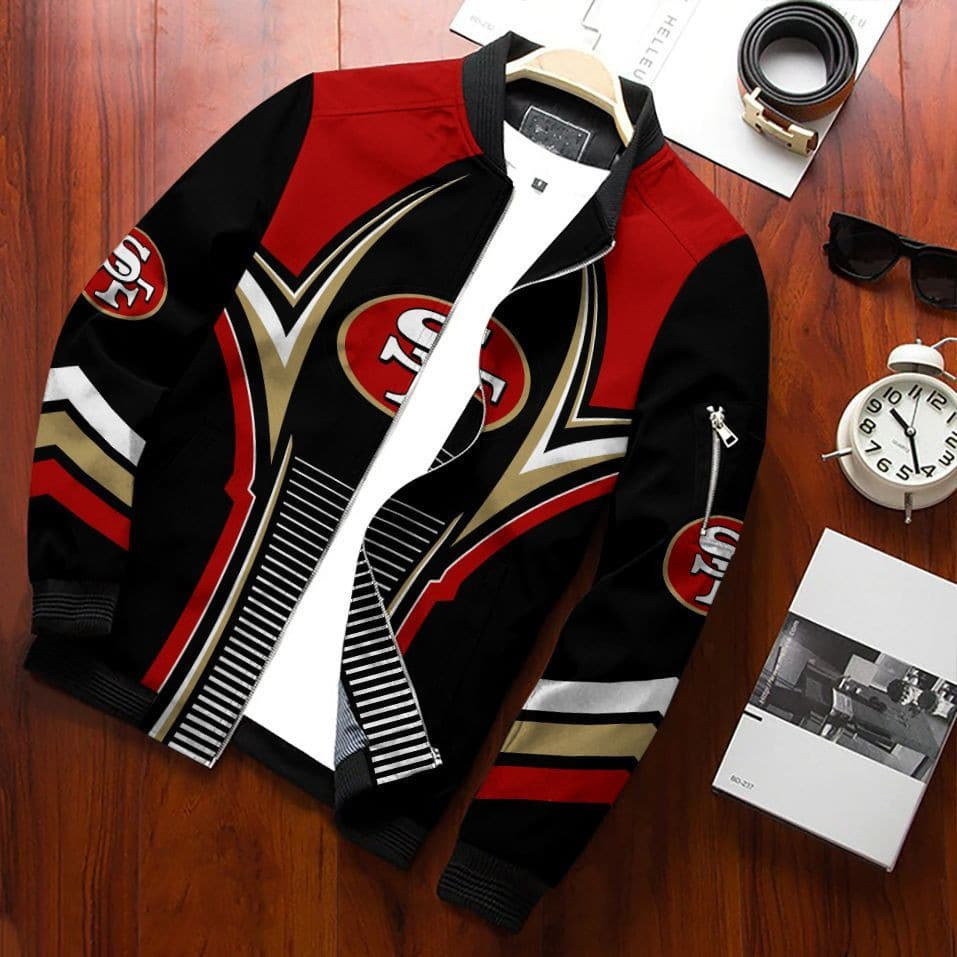 San Francisco 49ERS Bomber Jacket | NFL Team Jacket for Men & Women | Football Fan Gift