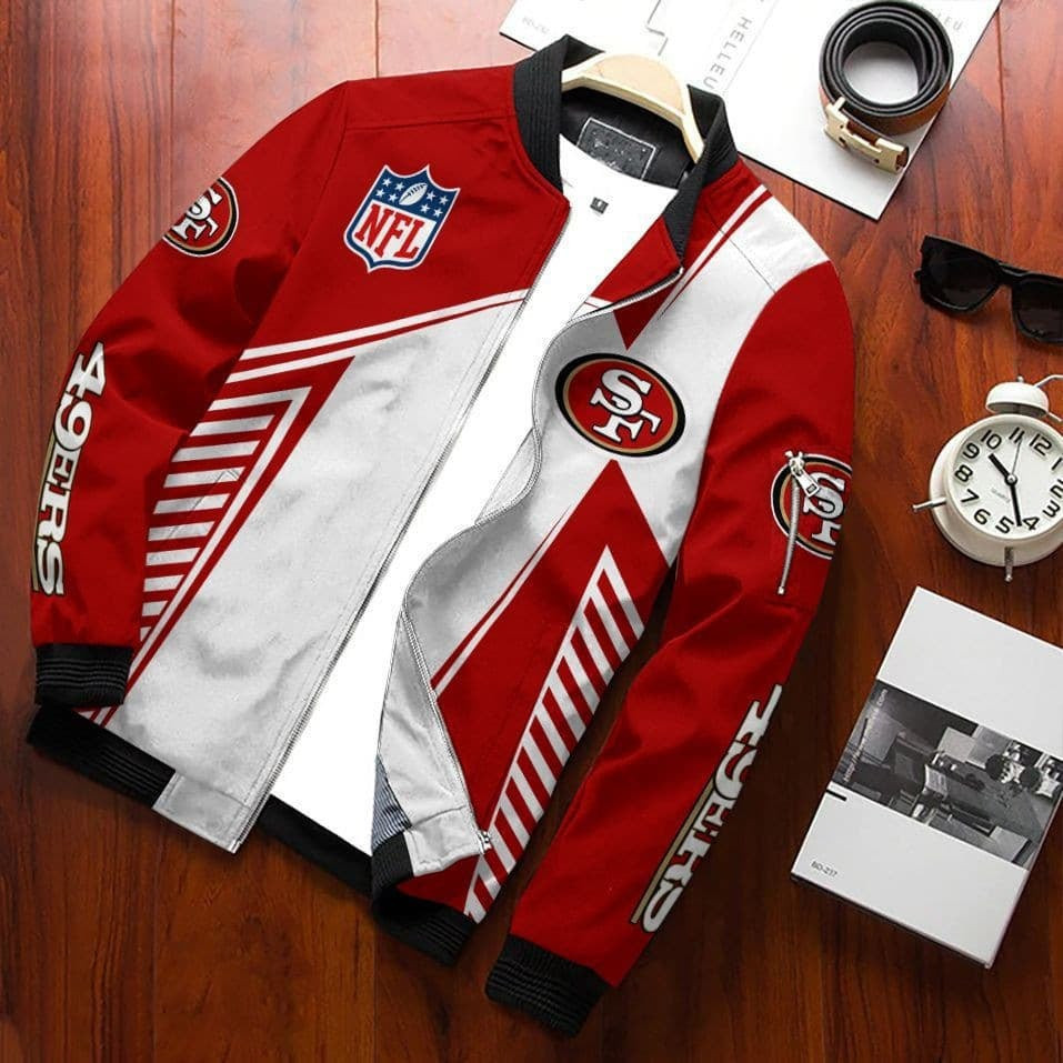 San Francisco 49ERS Bomber Jacket | NFL Team Jacket for Men & Women | Football Fan Gift