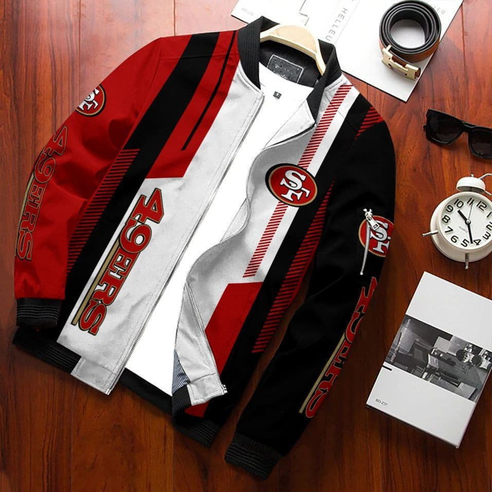 San Francisco 49ERS Bomber Jacket | NFL Team Jacket for Men & Women | Football Fan Gift