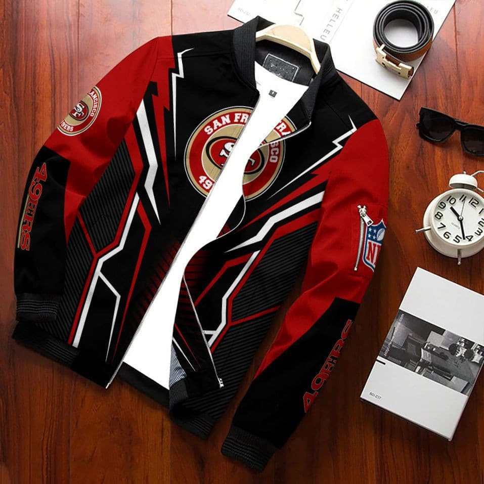 San Francisco 49ERS Bomber Jacket | NFL Team Jacket for Men & Women | Football Fan Gift