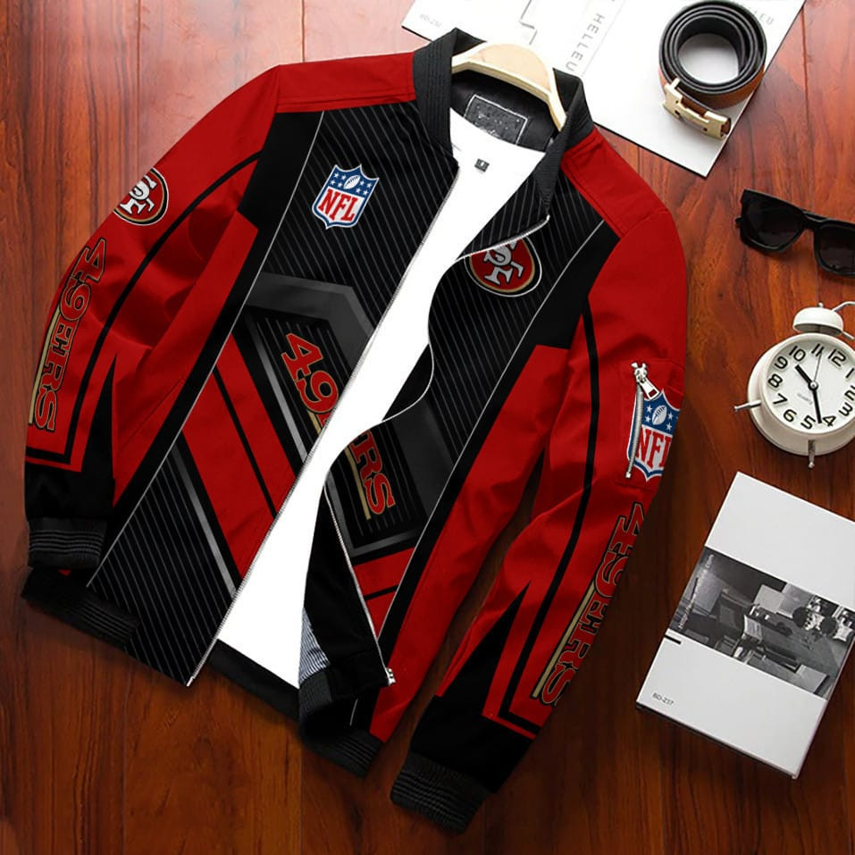 San Francisco 49ERS Bomber Jacket | NFL Team Jacket for Men & Women | Football Fan Gift