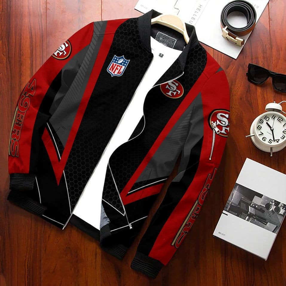 San Francisco 49ERS Bomber Jacket | NFL Team Jacket for Men & Women | Football Fan Gift