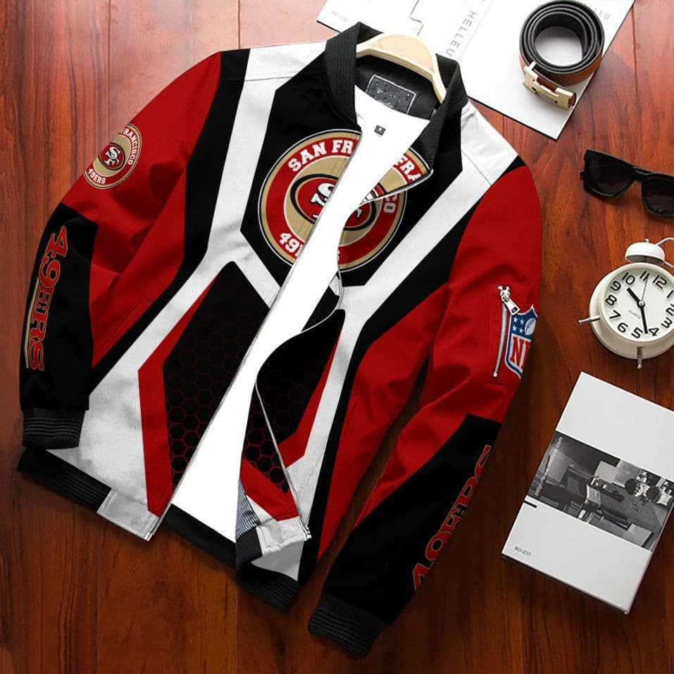 San Francisco 49ERS Bomber Jacket | NFL Team Jacket for Men & Women | Football Fan Gift