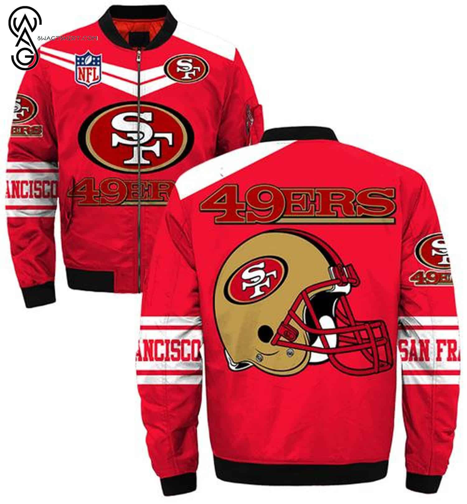 San Francisco 49ERS Bomber Jacket | NFL Team Jacket for Men & Women | Football Fan Gift