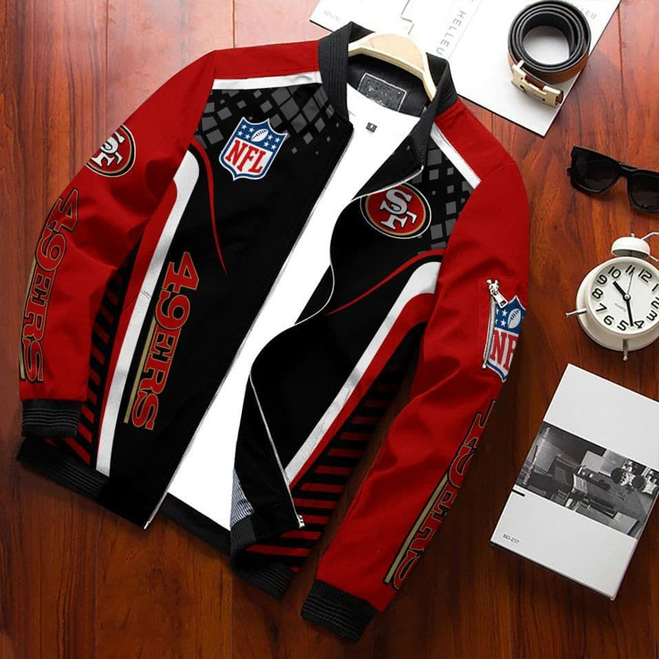 San Francisco 49ERS Bomber Jacket | NFL Team Jacket for Men & Women | Football Fan Gift