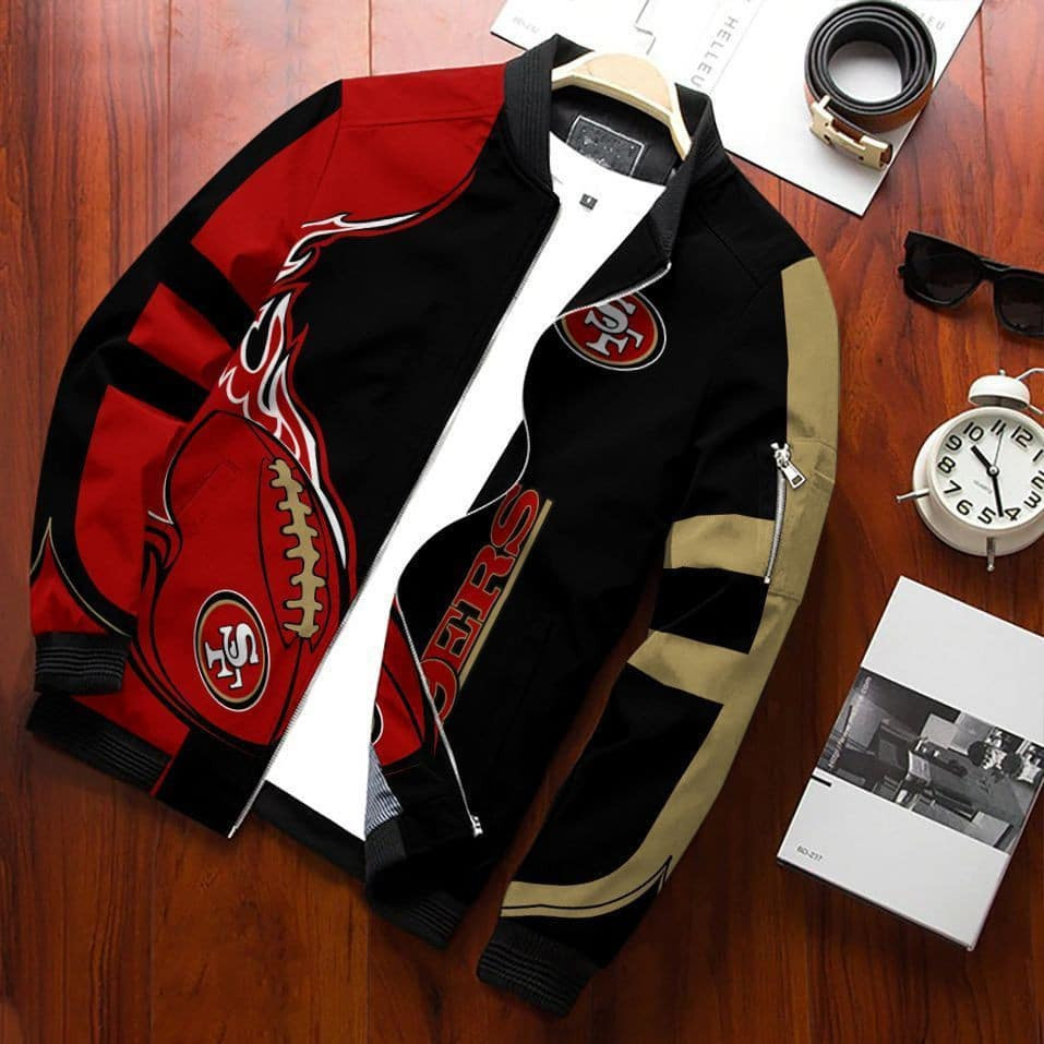 San Francisco 49ERS Bomber Jacket | NFL Team Jacket for Men & Women | Football Fan Gift
