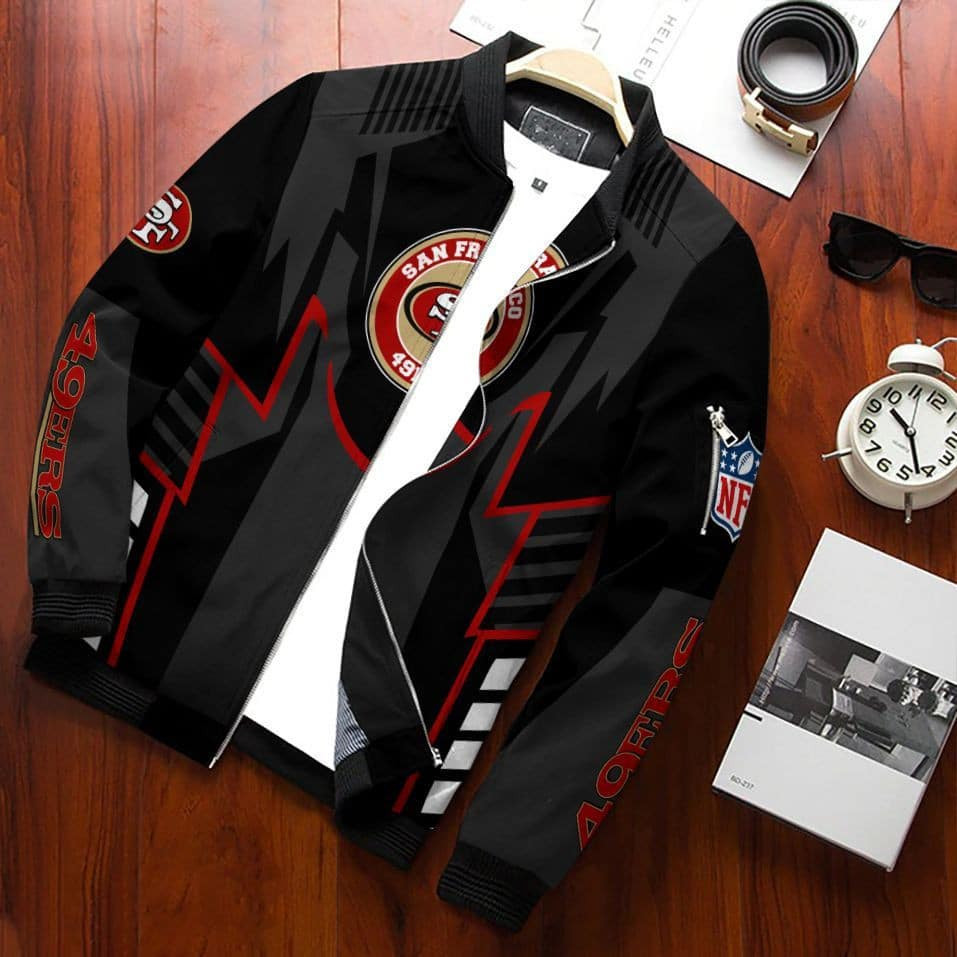 San Francisco 49ERS Bomber Jacket | NFL Team Jacket for Men & Women | Football Fan Gift