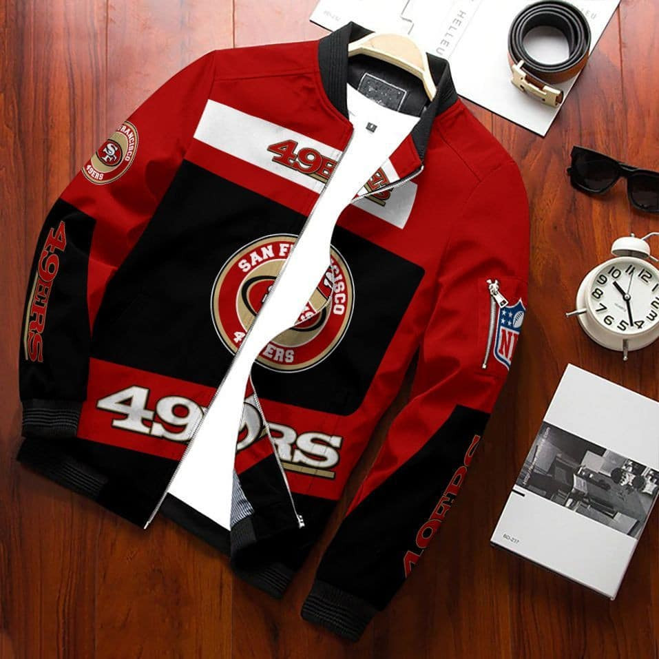 San Francisco 49ERS Bomber Jacket | NFL Team Jacket for Men & Women | Football Fan Gift